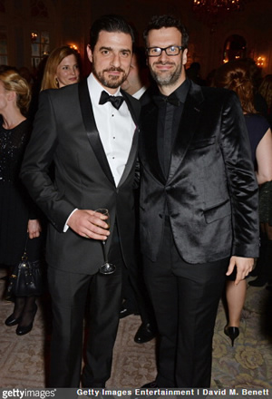 Image shows from L to R: Alexis Conran, Marcus Brigstocke. Copyright: Getty Images