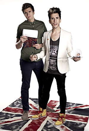 Unzipped. Image shows from L to R: Greg James, Russell Kane. Copyright: Talkback Unzipped. Image shows from L to R: Greg James, Russell Kane. Copyright: Talkback