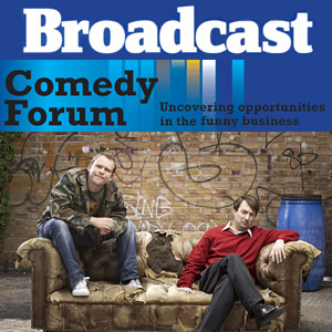 Broadcast Comedy Forum. Image shows from L to R: Robert Webb, David Mitchell. Copyright: Alan Peebles / BBC