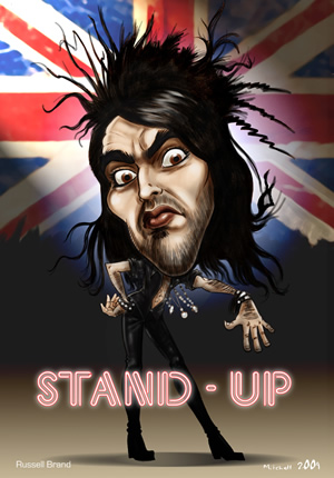 Russell Brand caricature