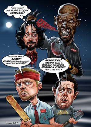 Shaun of the Dead caricature