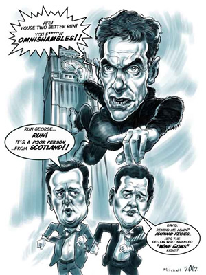 Malcolm Tucker from The Thick Of It caricature