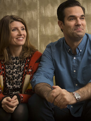 Catastrophe. Image shows from L to R: Sharon (Sharon Horgan), Rob (Rob Delaney). Copyright: Avalon Television