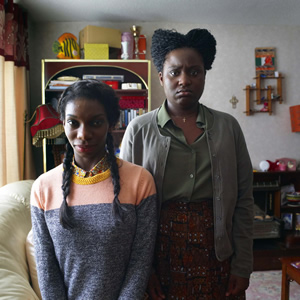 Chewing Gum. Image shows from L to R: Tracey Gordon (Michaela Coel), Cynthia (Susan Wokoma). Copyright: Retort