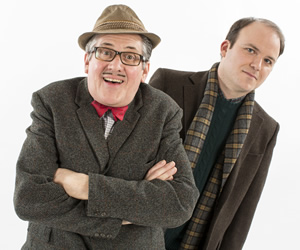 Count Arthur Strong. Image shows from L to R: Count Arthur Strong (Steve Delaney), Michael Baker (Rory Kinnear). Copyright: Retort / Komedia Entertainment