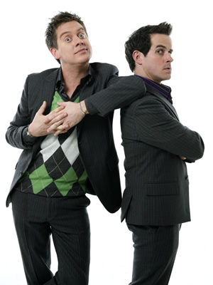 Dick And Dom's Funny Business. Image shows from L to R: Richard McCourt, Dominic Wood. Copyright: BBC