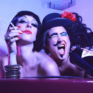 EastEnd Cabaret - Bernadette Byrne and Victor Victoria. Image shows from L to R: Jennifer Byrne, Victoria Falconer-Pritchard