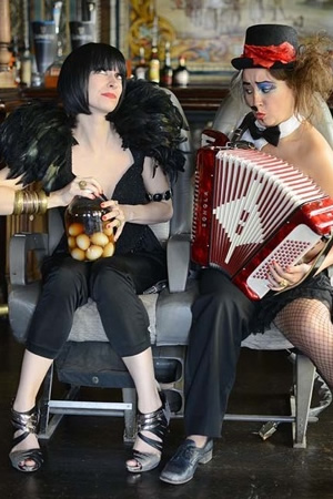 EastEnd Cabaret. Image shows from L to R: Jennifer Byrne, Victoria Falconer-Pritchard