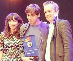 Edinburgh Comedy Awards 2014. Image shows from L to R: Bridget Christie, Alex Edelman, Frank Skinner