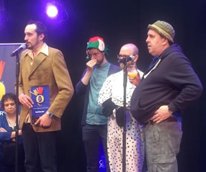 Edinburgh Comedy Awards 2014 - Funz and Gamez. Image shows from L to R: Phil Ellis, James Meehan, Will Duggan, Mick Ferry