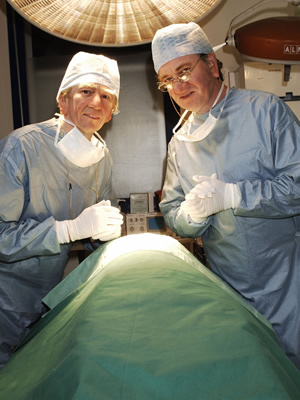 Harry & Paul. Image shows from L to R: Paul Whitehouse, Harry Enfield. Copyright: Tiger Aspect Productions