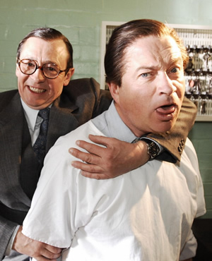 Harry & Paul. Image shows from L to R: Paul Whitehouse, Harry Enfield. Copyright: Tiger Aspect Productions