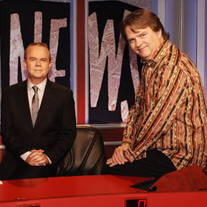 Have I Got News For You. Image shows from L to R: Ian Hislop, Paul Merton. Copyright: BBC / Hat Trick Productions