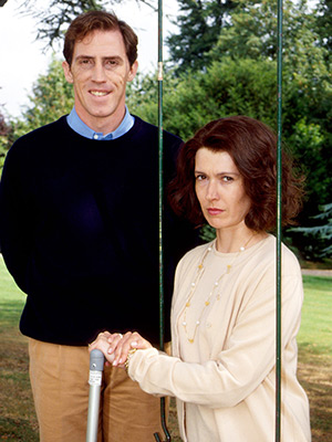 Human Remains. Image shows left to right: Peter (Rob Brydon), Flick (Julia Davis)