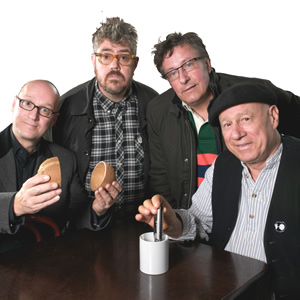 Idiot Bastard Band. Image shows from L to R: Adrian Edmondson, Phill Jupitus, Rowland Rivron, Neil Innes