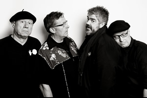 Idiot Bastard Band. Image shows from L to R: Neil Innes, Rowland Rivron, Phill Jupitus, Adrian Edmondson