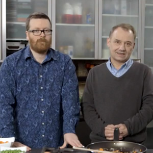 Frankie Boyle and Bob Mortimer's Cookery Show. Image shows from L to R: Frankie Boyle, Bob Mortimer