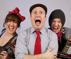 Jonny & the Baptists. Image shows from L to R: Amy Butterworth, Jonny Donahoe, Paddy Gervers