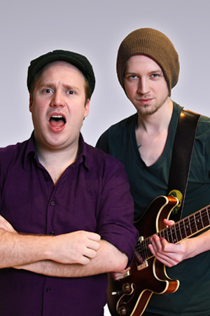 Jonny & The Baptists. Image shows from L to R: Jonny Donahoe, Paddy Gervers