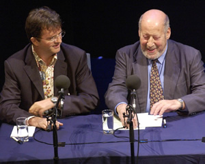 Just A Minute. Image shows from L to R: Paul Merton, Clement Freud. Copyright: BBC
