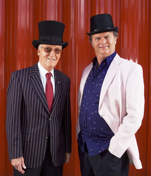 Just A Minute. Image shows from L to R: Nicholas Parsons, Paul Merton. Copyright: BBC