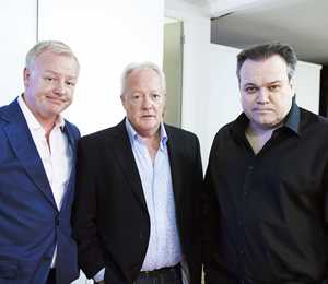 Life's Too Short. Image shows from L to R: Les Dennis, Keith Chegwin, Shaun Williamson. Copyright: BBC