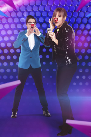 Mel & Sue - Let's Sing And Dance For Comic Relief. Image shows from L to R: Sue Perkins, Mel Giedroyc. Copyright: BBC