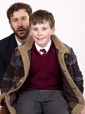 Moone Boy. Image shows from L to R: Sean Murphy (Chris O'Dowd), Martin (David Rawle). Copyright: Baby Cow Productions / Sprout Pictures