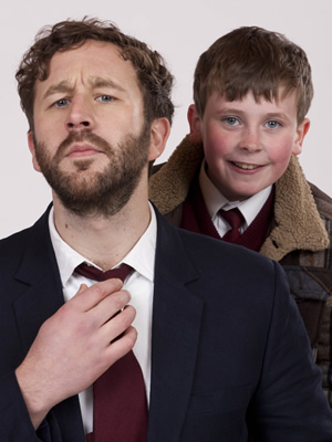 Moone Boy. Image shows from L to R: Sean Murphy (Chris O'Dowd), Martin (David Rawle). Copyright: Baby Cow Productions / Sprout Pictures