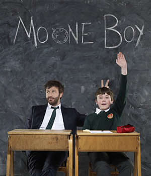 Moone Boy. Image shows from L to R: Sean Murphy (Chris O'Dowd), Martin (David Rawle). Copyright: Baby Cow Productions / Sprout Pictures