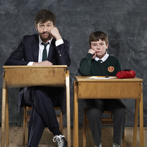 Moone Boy. Image shows from L to R: Sean Murphy (Chris O'Dowd), Martin (David Rawle). Copyright: Baby Cow Productions / Sprout Pictures