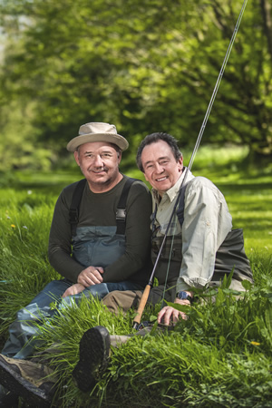 Mortimer & Whitehouse: Gone Fishing. Image shows from L to R: Bob Mortimer, Paul Whitehouse. Copyright: Owl Power