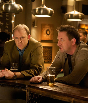 Not Going Out. Image shows from L to R: Tim (Tim Vine), Lee (Lee Mack). Copyright: Avalon Television / Arlo Productions