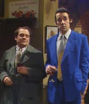 Only Fools And Horses. Image shows from L to R: Del (David Jason), Trigger (Roger Lloyd Pack). Copyright: BBC