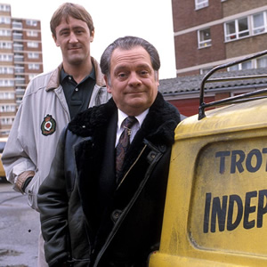 Only Fools And Horses. Image shows from L to R: Rodney (Nicholas Lyndhurst), Del (David Jason). Copyright: BBC