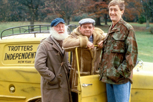 Only Fools And Horses. Image shows from L to R: Uncle Albert (Buster Merryfield), Del (David Jason), Rodney (Nicholas Lyndhurst). Copyright: BBC