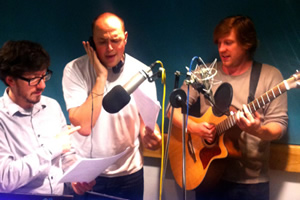 Pappy's Bangers and Mash. Image shows from L to R: Matthew Crosby, Tom Parry, Ben Clark