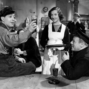 Penny Paradise. Image shows from L to R: Pat (Jimmy O'Dea), Betty Higgins (Betty Driver), Captain Joe Higgins (Edmund Gwenn). Copyright: Associated Talking Pictures