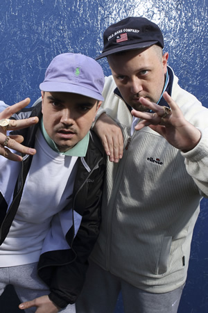 People Just Do Nothing. Image shows from L to R: Grindah (Allan Mustafa), Beats (Hugo Chegwin). Copyright: Roughcut Television