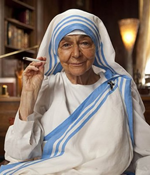 Psychobitches. Mother Teresa (Sheila Reid). Copyright: Tiger Aspect Productions