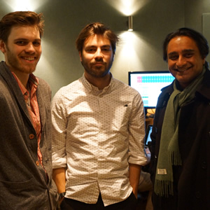 Image shows from L to R: Martin Woolley, Tom Gran, Sanjeev Bhaskar