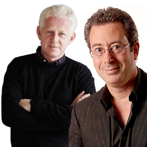 Image shows from L to R: Richard Curtis, Ben Elton