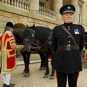 The Royal Bodyguard. Captain Guy Hubble (David Jason). Copyright: Hat Trick Productions / Busby Productions