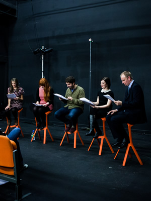 The Sitcom Mission 2013 - Girlband. Image shows left to right: Susannah Adele, Carly Sheppard, Michael Goward, Lucy Barnett, Declan Hill
