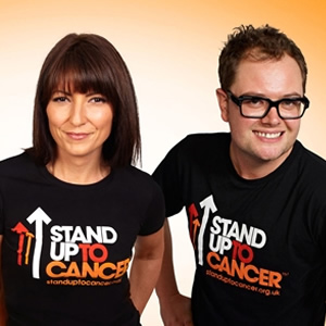 Stand Up To Cancer 2012. Image shows from L to R: Davina McCall, Alan Carr