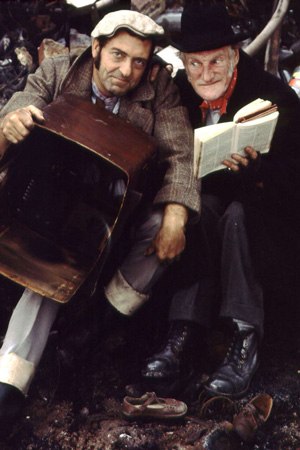 Steptoe And Son. Image shows from L to R: Harold Steptoe (Harry H. Corbett), Albert Steptoe (Wilfrid Brambell). Copyright: BBC