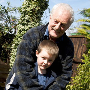 Sunshine. Image shows from L to R: Joe Crosby (Dominic Senior), George Crosby (Bernard Hill). Copyright: Jellylegs / BBC