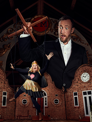 Taskmaster. Image shows from L to R: Daisy May Cooper, Alex Horne. Copyright: Avalon Television