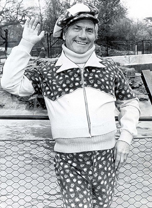 Dick Emery in character as Clarence. Dick Emery