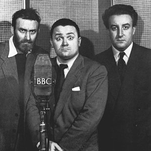 The Goon Show. Image shows from L to R: Count Jim Moriarty (Spike Milligan), Hercules Grytpype-Thynne (Peter Sellers), Neddie Seagoon (Harry Secombe). Copyright: BBC